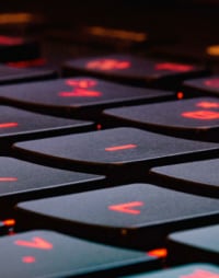 Close-up of modern laptops